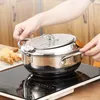 Cozinha fritar Pot Thermometre Tempura Fryer Pan Controle de Temperatura Fried Chicken Pot Cozinhar ferramentas de aço inoxidável
