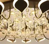 Plafoniere moderne in cristallo a LED Lampada da soffitto bianca nera Illuminazione domestica dimmerabile per soggiorno Sala da pranzo Camera da letto Cucina per caffè MYY