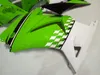 Benutzerdefinierte Injektion ABS-Verkleidungs-Kit für Kawasaki Ninja 250R 2008-2014 Jahr ZX250R ZX 250 08 09 10-14 EX250 Schwarz Grüne weiße Verkleidung Körperarbeit