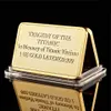 5 -stcs Niet -magnetisch vierkant 24k GOUD GOLD TITANIC Craft Souvenir Coin Commemorative Bullion Bar ornamenten Gift Home Art Collection1805209