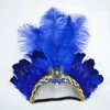 Indian Crystal Crown Feather pannband Party Festival Celebration huvudbonad Carnival Headpiece Headgear Halloween New271w