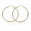 Wholesale large hoop earrings for women western hot sale simple round Nightclub huggie earring Exaggerated jewelry 2 colors golden rose gold