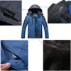 TRVLWEGO Men Winter Waterproof Fishing Clothing Warm Hiking Fishing Clothes Outdoor Camping Jackets Set Pants