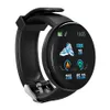 Rastreador de fitness de pulseira inteligente D18 Smart Watch Pressão arrastada IP65 Freqüência cardíaca à prova d'água Smartwatch com 144 polegadas SCREE7429583