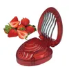 Morango Slicer Utensílios De Cozinha De Aço Inoxidável Ferramentas de Frutas De Escultura De plástico Morango Bolo Decoração Salada Cortador Ferramentas Livre DHL WX9-1275