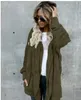 Women's Wool & Blends Women Plus Size Faux Fur Plain Overcoat Solid Color Long Sleeve Open Front Bread Jacket Coat With 9 Colors