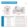 Motorcycle Raincoat Universal Motorcycle Rain Cover for Waterproof UV Protective Outdoor Indoor Moto Scooter Motorbike RainCover5142323