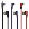 100 pezzi/lotto 2side 90DEGREE L Cavo del gomito per micro USB 5pin per Samsung 2A Caricatore rapido TAPEC di alto livello USB C