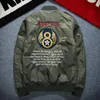 Fashion- Ma1 Exército Verde Militar MA -1 Jaqueta Voo Piloto Força Aérea Homens Bomber Jaqueta Bomber Stand Colar Impresso Masculino Moda Tamanho M-3XL