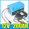 Batterie au lithium-ion 12 v 200AH 12,6 v 1000 w bateria de l￭tio de armazenamento de energia Solar com 500 w BMS, 10A Carregador