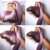 Ombre Purple Long Straight Lace Wigs for American Women Synthetic Lace Front Wigs High Temperature Fiber Hair