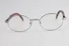 Lunettes de vue rondes en gros de luxe Vintage Lunettes optiques en bois Hommes Lunettes en métal doré 18 carats Taille: 55-22-135mm Designer Hommes Femmes