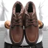 Кружевные туфли формальные кожаные мужские туфли для обуви Oxfords Fashion Retro Элегантная рабочая обувь мех плюш мужские платье %555758736192