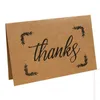 Blank Dank u Papierkaarten Opmerking Enveloppen Groet Bruiloft Party Receptie Crafts Flower Shop Gift Card QW9753