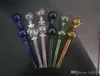 Two - wheel double bubble glass straight pot Wholesale Glass bongs Oil Burner Glass Water Pipes Oil Rigs Smoking Rigs