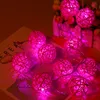 Globe Rattan Ball String Lights Soodia 13.8Fet 40 LED Ciepłe Białe Wróżka Światła do Krytych Sypialnia Wedding Wakacje Choinki Party