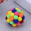 Pet Cat Toy Colorful Lovely Handmade Bells Bouncy Ball Interactive Toy Great for Fun and Entertainment GB242