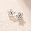 Partihandel-Daisy Flower Stud Örhängen för Pandora Real 925 Sterling Silver Högkvalitativa Ladies Födelsedagspresent Stud Örhängen