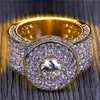 Fashion Designer Classical Rings Men and Women Luxury Design 18K Gold Plated Full Diamond Ring Fashion Jewelry Engagement Lover Gi9158328