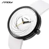 CWP 2021 SINOBI Fashion Watch Women Big Dial Big Eddy Design Store de cuero de alta calidad Relojes White Reloges para MUJ3683663