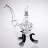 Bong per acqua in vetro per fumatori Nero 21 cm Design speciale con bong in vetro abbinati per dimensioni del giunto 14,4 mm