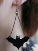 Tenis, absolwent Wiktoriański Gothic Halloween Bat Red Rhinestone Charms Vampire Maxi Naszyjnik Choker Kolczyki Moda Koktajl Wieczór Party