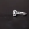 Pandora 925スターリングシルバーメッキローズゴールドセットCZダイヤモンドの中毒ヴィンテージチャームレディースリングのためのエレガントでエレガントなリング