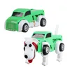 Cartoon Wind-up Dog& Car, Cute Transformable Clockwork Toy, Three Colors for Choices, Party Christmas Kid Birthday Gifts, Collecting