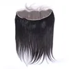 7A Cheap Indian Virgin Human Hair Bundles de tissage droit avec dentelle frontale naturelle noire 4x4 Fermeture frontale en dentelle avec tissages droits