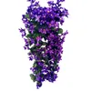 Violette grüne Pflanze künstliche Blumendekor Simulation Wand Hanging Korb Blume Orchidee gefälschte Blumenheimdekoration Partyzubehör