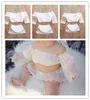 2020 roupa do bebê Saias Moda Cute Girls Outfits Lace Blusas T-shirt + Vestido Curto 2pcs Roupa Define Summer Infant lindos vestidos E22501