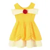 아기 소녀 공주 드레스 Sleevess 패치 워크 다채로운 만화 코스프레 성능 키즈 레저 의류 의상 특별 행사 드레스