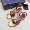 Hot Sale-Strappy Sandals för Ladies Ny Vår / Sommar godis Sandaler Utsökt och Vacker Rhinestone Style Shoes