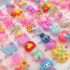 New 100 Pcs/lot Children's Cartoon band Rings Jewelry Heart Shape Animals Flower Assorted Baby Girl ring Gifts