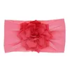 Härlig Baby Headband Girls Flower Nylon Headwear Turban Solid Hårband Nyfödda Head Wrap Elastic Infant Haarband Tillbehör