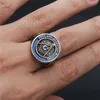 3pcs Fashion Mason Master Masonic Band Ring Men's 316L Stainless Steel Sun and Moon Star Gold & Silver Jewelry Gifts