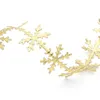 Nowy Złoty Srebrny Snowflake Wstążka Boże Narodzenie wstążki Nowy Rok Dekoracje Boże Narodzenie Xmas Decor Diy Dekoracyjne ultradźwiękowe wytłoczone wstążki