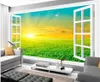 Индивидуальные 3D крупномасштабные фото фрески обои из окна Чайка идиллический вид на восход солнца 3D фон обои украшения дома