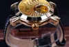 ForSining Golden Luxury Corrugated Designer Mens Watches Top Brand Automatic Luxury Small Dial Diamond Display Skeleton Watch Watc2667