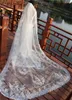 Pizzo applique elegante Cattedrale bordo bianco avorio lunghezza una strato pettine velo da sposa in lega di nuovo di alta qualità Meidingqianna Marca