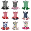 Vêtements pour bébés filles Ins Enfants Barboteuses à rayures florales Robe d'été pour bébé Barboteuse à manches flottantes Capris Combinaison pour nouveau-né boutique Vêtements LT579