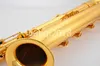 Neues Bariton -Saxophon -Messing Gold Lack kann Logo -Saxophoninstrumente e flaches Saxo mit Mundstück Canvas Cas6677320 anpassen