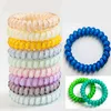 Gum Coil Hair Tie 65cm Telephone Wire Cord Ponytail Holder Girls Elastic Hairband Ring Rope Candy Color Bracelet Stretchy Women H9638366