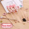 Cardcaptor Sakura Makeup Magical Sailor Moon 8pcs Set Cosmetic Brushes Rose Gold Brush Pink Sac Face Eyes Lèvres