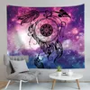 Starry Etnisk Tapestry Sun Moon Wall Hängande tyg Dekorativ Tapiz Dorm Home Bohemian Decor Tenture Väggmålning