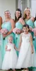 2019 Neckholder A-Linie langes Brautjungfernkleid aus weichem Tüll bodenlanges Brautjungfernkleid formelles Abschlussball-Partykleid Plissee-Miederkleid nach Maß