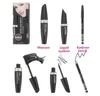 I lager Mascara Eyeliner Ögonbrynspenna 3 i 1 kit Magic Thick Slim Vattentät Lång ögonfrans Charming Eyes Cosmetic Mascara Svart