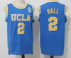 High School Irish Lebron Gold Green 2019 White Blue NCAA UCLA Bruins Lonzo Westbrook College Russell Basketball Jersey