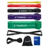 TOMSHOO 5 Packs Pull Up Assist Bands Set Resistance Loop Bands Powerlifting Exercise Stretch Bands with Door Anchor and Handles T191224