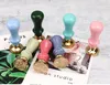 Holzgriff Wachs Siegel Stempel Zubehör Tragbare Mini Diy Siegel Werkzeug Retro Macaron Farbe Nur Grip Post Geschenke Dekorative ZC1671